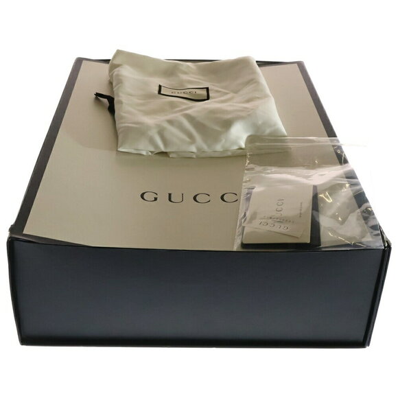 Gucci moon BAG LEATHER Black SHOULDER LOGO half HOBO - Picture 6 of 6